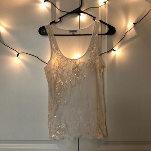 Express Lace Sequin Tank